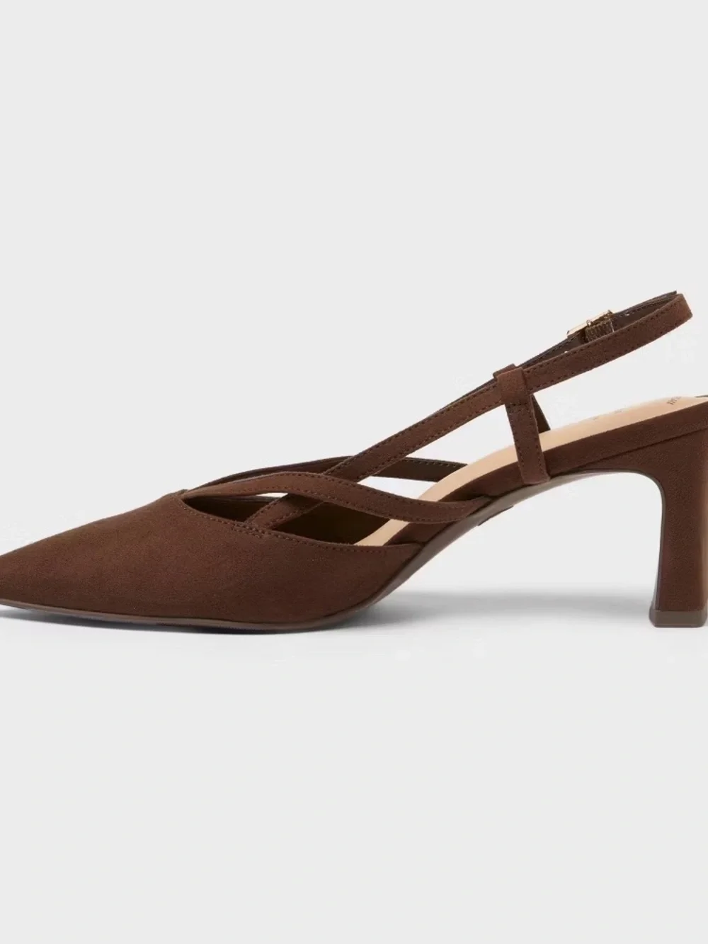 Women's Brown Pointed Slingback Heels